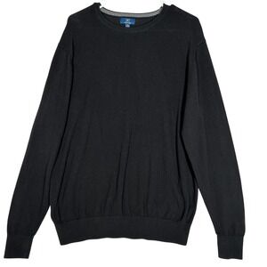George Soft Basic Black Crewneck Sweater Men's Size Medium 38-40